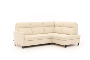 Loario L-hoekbank rechtshandig met slaapfunctie en opbergruimte | Kleur: Crème Sand 03
