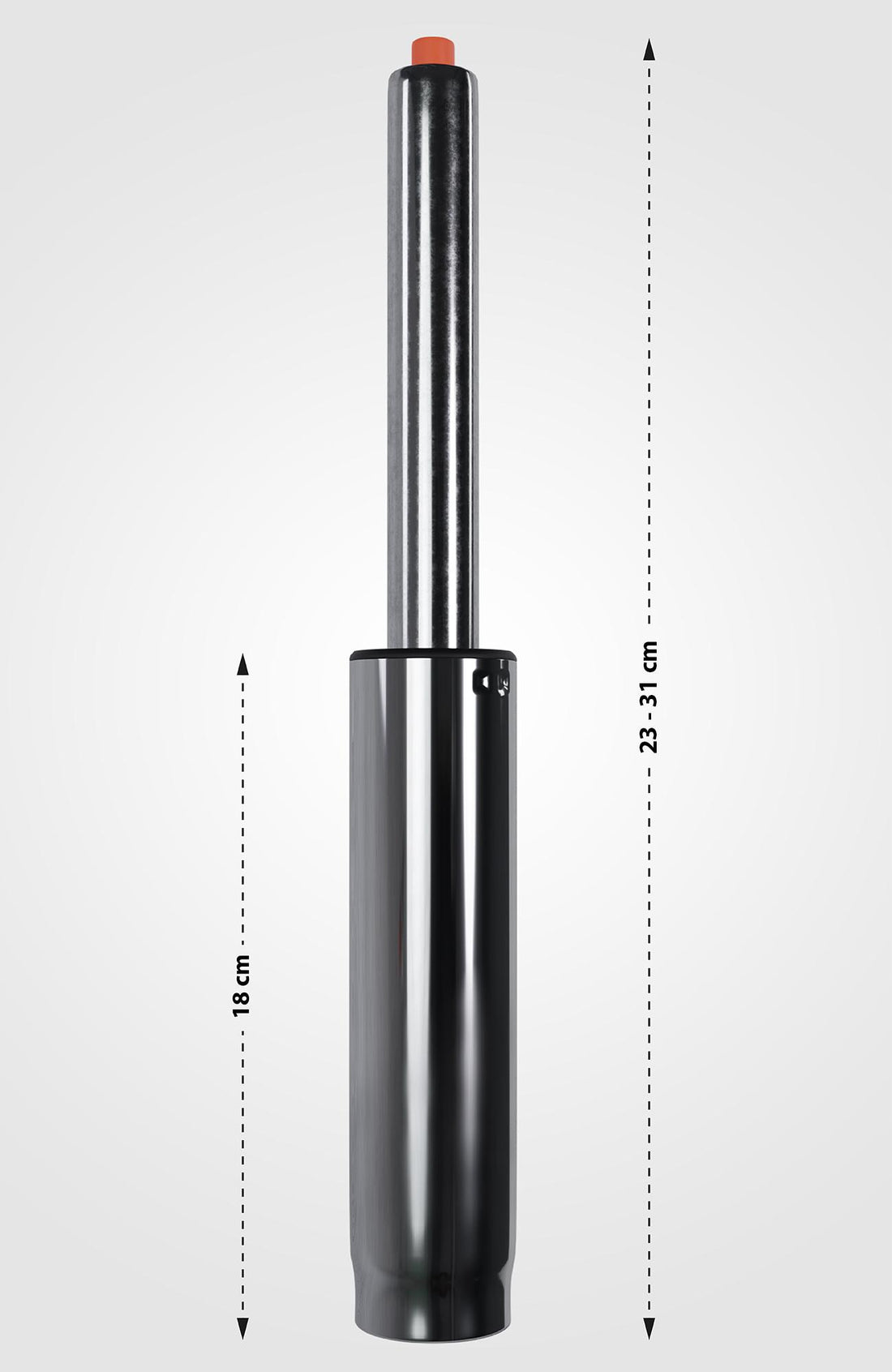 Gaslift voor bureaustoel - 9 varianten | Kleur: chroom | Afmetingen: 5x5x23 cm