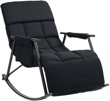 Cathy schommelstoel - Verstelbare fauteuil | Kleur: zwart | Afmetingen: 61x100x66 cm
