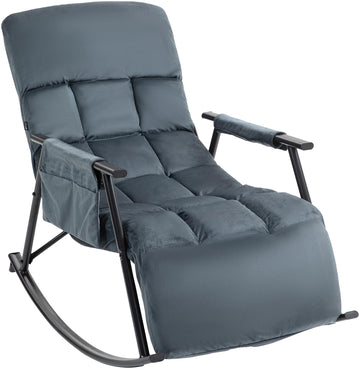 Cathy schommelstoel - Verstelbare relaxstoel | Kleur: donkergrijs | Afmetingen: 61x100x66 cm