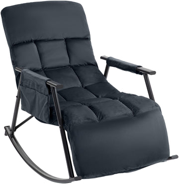 Cathy Schommelstoel - Verstelbare Relaxfauteuil | Kleur: Zwart | Afmetingen: 61x100x66 cm