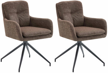 2er Set Esszimmerstuhl Pickett Stoff