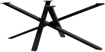 Tafelpoten Finney - Metalen tafellopers | Kleur: zwart | Afmetingen: 180x80x72 cm