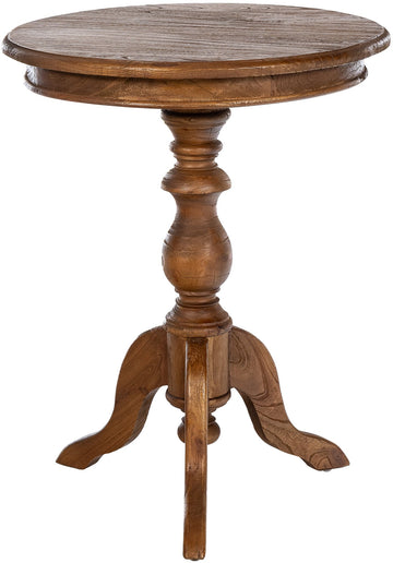 Bijzettafel Wiva - Ronde houten bijzettafel | Kleur: Bruin | Afmetingen: 50x50x64 cm