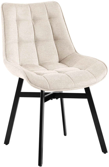 Eetkamerstoel Colby - Gestoffeerd | Kleur: Creme | Afmetingen: 54x61x83 cm