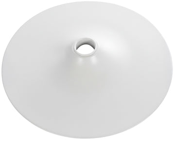 Ronde vloerplaat voor barkruk - Metalen voetplaat | Kleur: Wit | Afmetingen: 385x385x85 cm