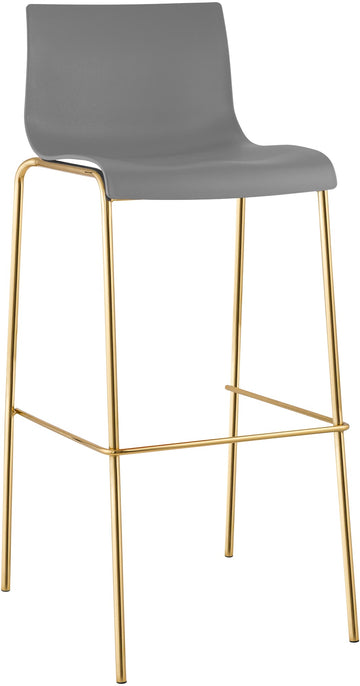 Barkruk Hover - Vierkante poten | Kleur: Grijs | Afmetingen: 43x48x100 cm