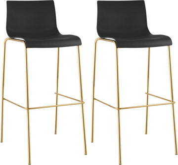 Set van 2 barkrukken Hover - kunststof | Kleur: Zwart | Afmetingen: 43x48x100 cm