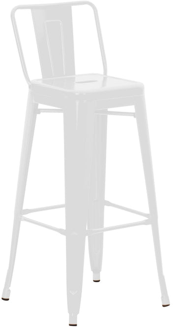 Barkruk Mason - Industriële metalen barkruk | Wit