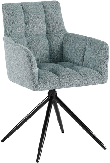 Eetkamerstoel Jonah stof - Comfortabele stoel | Kleur: Turkoois | Afmetingen: 59x59x87 cm