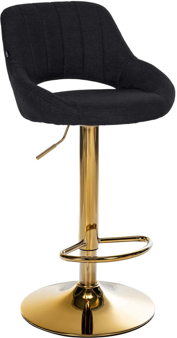 Barkruk Milet stof | Kleur: zwart | Afmetingen: 47x48x85 cm