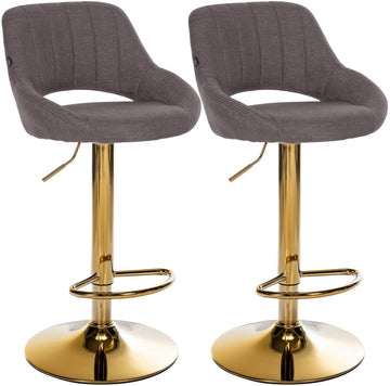 Set van 2 Milet barkrukken | Kleur: Donkergrijs | Afmetingen: 47x48x85 cm