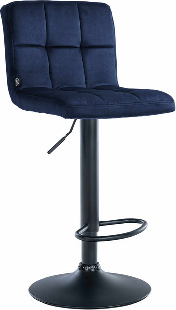 Barkruk Peru Fluweel | Kleur: blauw | Afmetingen: 46x47x94 cm