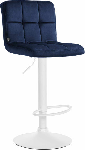 Barkruk Peru Fluweel | Kleur: Blauw | Afmetingen: 46x47x94 cm