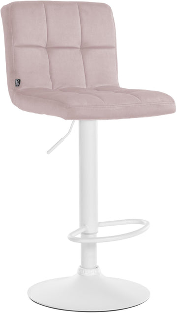Barkruk Peru Fluweel - Verstelbaar | Kleur: Roze | Afmetingen: 46x47x94 cm