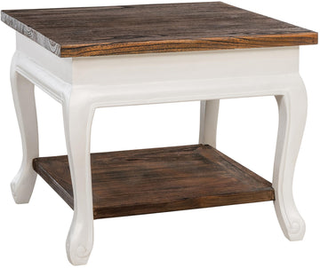 Salontafel Thordis - Rustiek design | Kleur: donkerbruin | Afmetingen: 60x60x50 cm