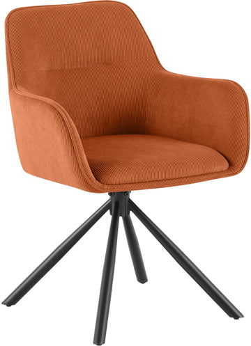 Eetkamerstoel Tipton - Corduroy | Kleur: Oranje | Afmetingen: 58x59x84 cm