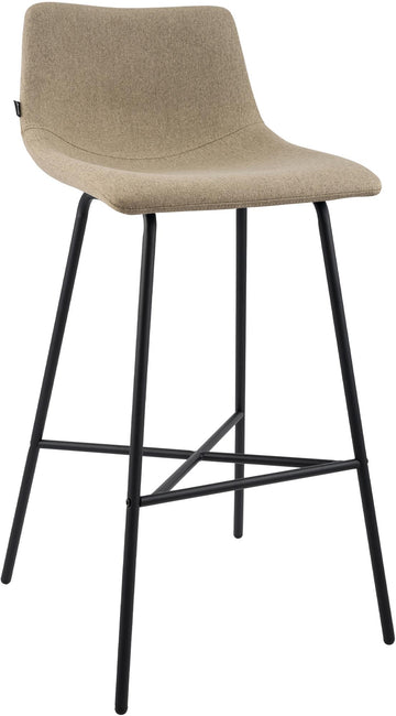 Barkruk Altona - Moderne barkruk met rugleuning | Kleur: Taupe | Afmetingen: 44x49x98 cm