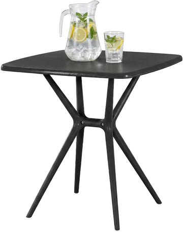 Becky tuintafel vierkant 72 x 72 cm | Kleur: zwart | Afmetingen: 72x72x76 cm