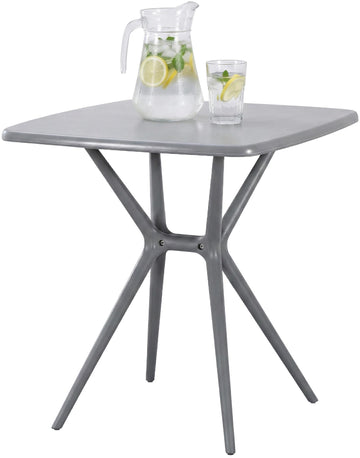Becky vierkante tuintafel 72 x 72 cm | Kleur: grijs | Afmetingen: 72x72x76 cm