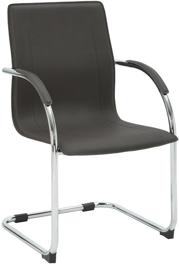 Sledestoel Noeleen kunstleer | Kleur: Bruin | Afmetingen: 56x55x95 cm