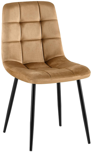 Eetkamerstoel Antibes - Fluweel | Kleur: Taupe | Afmetingen: 45x55x84 cm