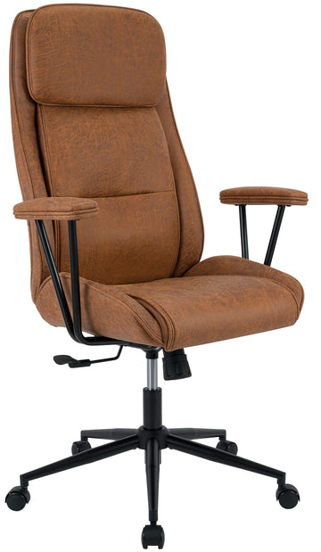 Bureaustoel Siddar - Verstelbare bureaustoel | Kleur: antiek bruin | Afmetingen: 75x65x121 cm