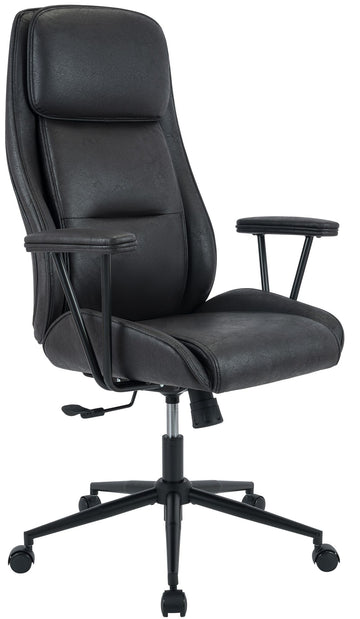 Bureaustoel Siddar - Verstelbaar & ruim | Kleur: antiek zwart | Afmetingen: 75x65x121 cm
