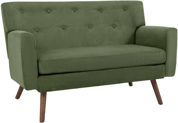 2-zitsbank Kioni met ribcord bekleding | Kleur: Groen | Afmetingen: 120x74x81 cm
