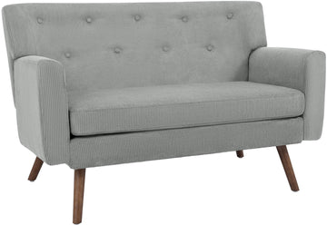 Kioni 2-zitsbank met ribcord bekleding - grijs | Kleur: grijs | Afmetingen: 120x74x81 cm
