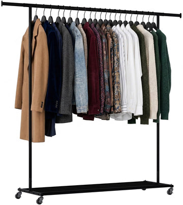 Kledingrek Bernis met schoenrek | Kleur: zwart | Afmetingen: 142x45x165 cm