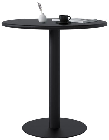 Bistrotafel Jarla - Ronde MDF-tafel | Kleur: Zwart | Afmetingen: 70x70x73 cm