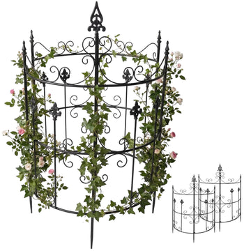 Set van 2 Klivia-latwerken voor klimplanten | Kleur: antraciet | Afmetingen: 73x33x123 cm