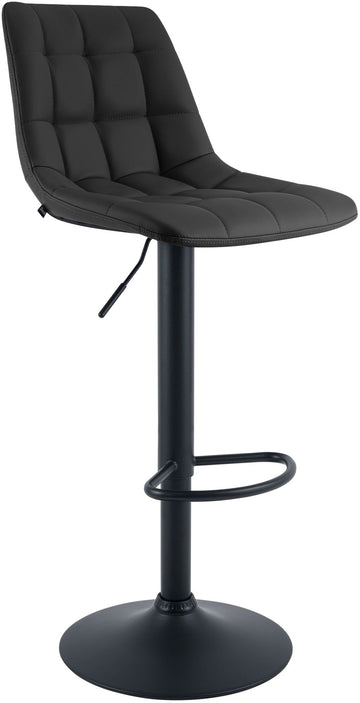 Barkruk Mapun - Verstelbaar en 360° draaibaar | Kleur: Zwart | Afmetingen: 44x50x108 cm