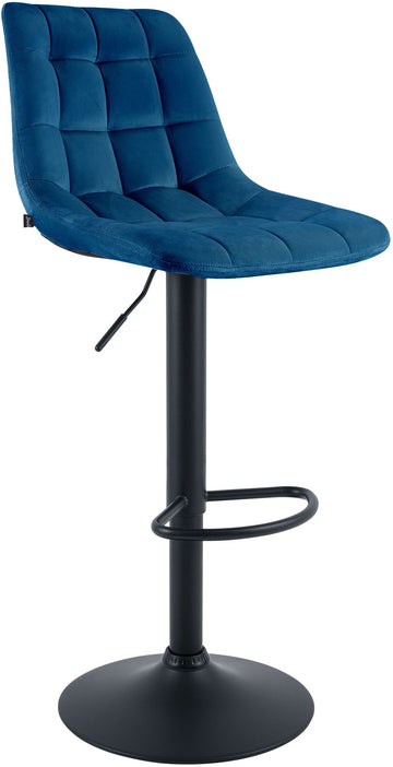 Barkruk Mapun - Verstelbare draaibare barkruk | Kleur: Blauw | Afmetingen: 44x50x108 cm