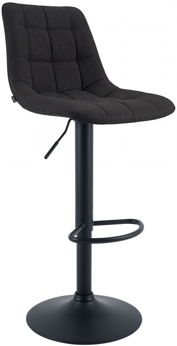 Barkruk Mapun - Verstelbaar en 360° draaibaar | Kleur: zwart | Afmetingen: 44x50x108 cm