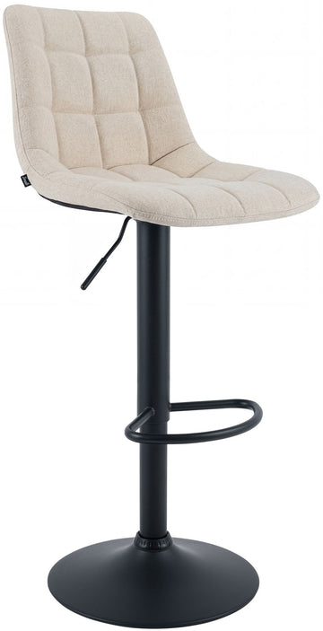 Barkruk Mapun - Verstelbare draaibare barkruk | Kleur: Creme | Afmetingen: 44x50x108 cm