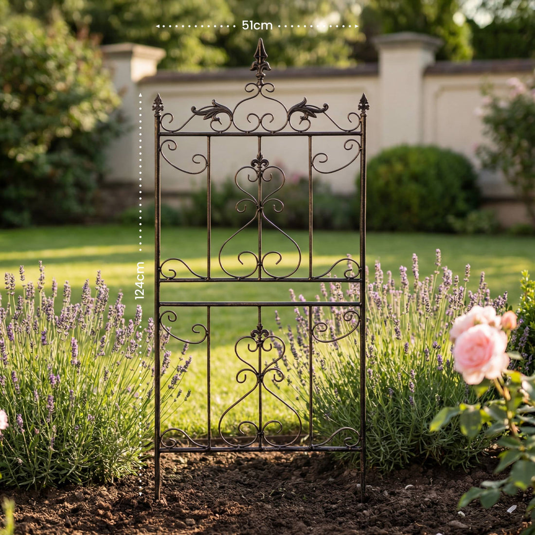 Set van 2 Metalen Klimrekken Myrte | Kleur: bronzen | Afmetingen: 51x3x124 cm