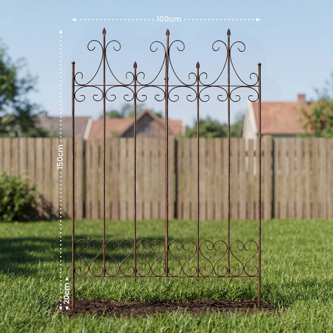 Plantensteun voor Klimplanten Flieder | Kleur: antiek bruin | Afmetingen: 100x2x150 cm