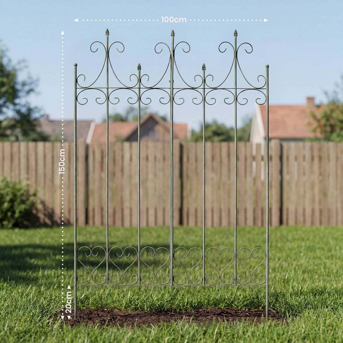 Plantensteun voor Klimplanten Flieder | Kleur: antiek/groen | Afmetingen: 100x2x150 cm