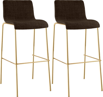 Set van 2 Barkrukken Hover | Kleur: Bruin | Afmetingen: 43x48x100 cm