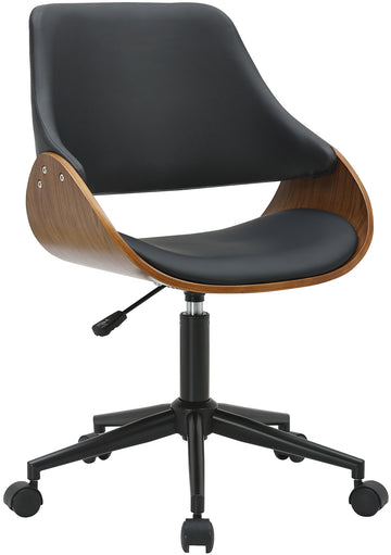 Ergonomische bureaustoel Sorrento | Kleur: walnoot/zwart | Afmetingen: 52x56x81 cm