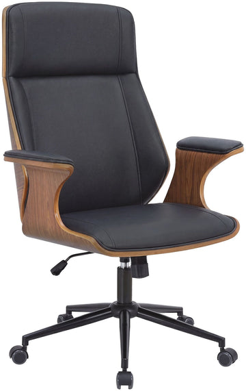 Headland bureaustoel draaibaar | Kleur: walnoot/zwart | Afmetingen: 73x67x112 cm