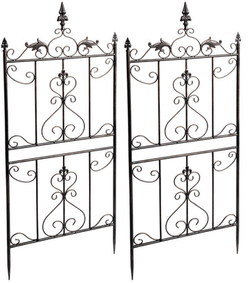 Set van 2 Metalen Klimrekken Myrte | Kleur: bronzen | Afmetingen: 51x3x124 cm