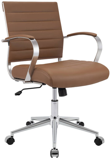 Bureaustoel Oakland - Ergonomisch | Kleur: licht bruin | Afmetingen: 57x62x90 cm