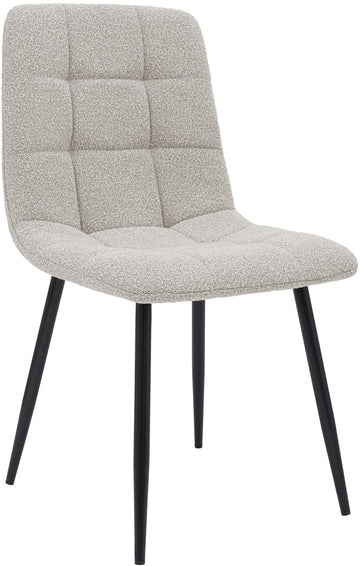 Eetkamerstoel Antibes Teddystof | Kleur: Creme | Afmetingen: 45x55x84 cm