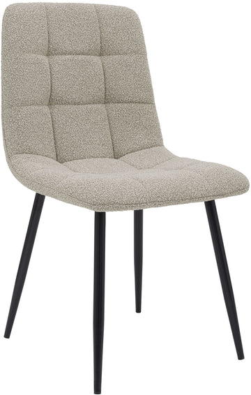 Eetkamerstoel Antibes Teddystof | Kleur: Taupe | Afmetingen: 45x55x84 cm