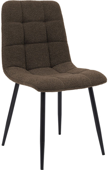 Eetkamerstoel Antibes Teddystof | Kleur: Bruin | Afmetingen: 45x55x84 cm