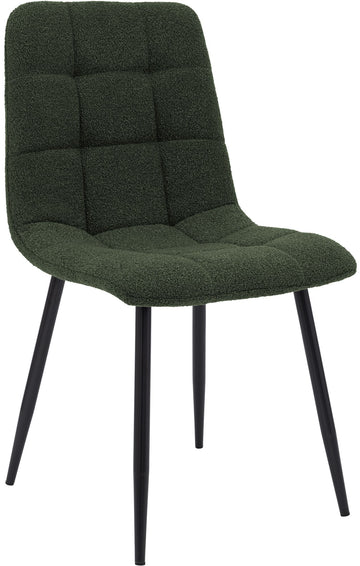 Eetkamerstoel Antibes Teddystof | Kleur: groen | Afmetingen: 45x55x84 cm