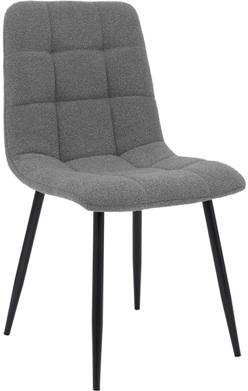 Eetkamerstoel Antibes Teddystof | Kleur: grijs | Afmetingen: 45x55x84 cm